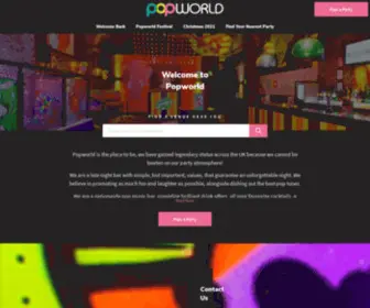 Popworldparty.co.uk(Popworld) Screenshot