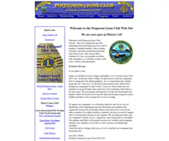 Poquosonlions.com(The Poquoson Lions Club) Screenshot