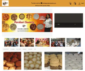 Porabarisweets.com(Sweets) Screenshot