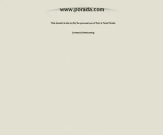 Porada.com(Tom & Tonia Porada) Screenshot