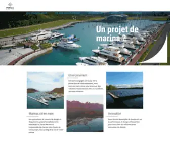 Poralumarine.fr(Leader mondial de la construction de marinas) Screenshot