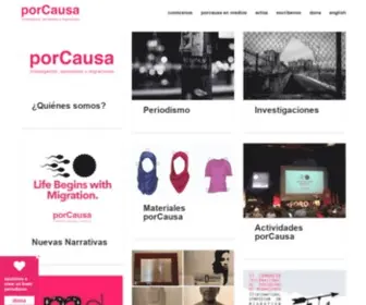 Porcausa.org(Fundación porCausa) Screenshot