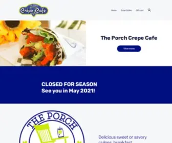 Porchcrepecafe.com(The Porch Crêpe Cafe) Screenshot