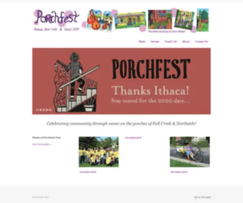 Porchfest.org(Ithaca, NY) Screenshot