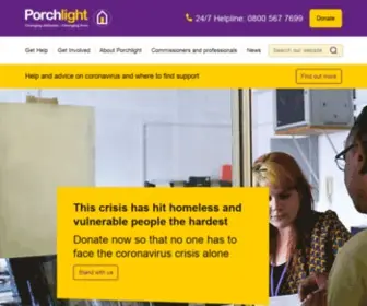 Porchlight.org.uk(Porchlight) Screenshot