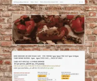 Porcinirestaurant.com(PORCINI RESTAURANT) Screenshot