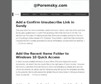 Poremsky.com(Tips & Tricks for Windows) Screenshot