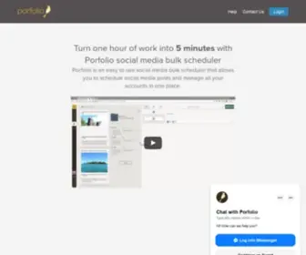 Porfol.io(Social Media Bulk Scheduling App) Screenshot
