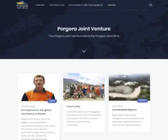 Porgerajv.com(Homepage Porgera Joint Venture Gold Mine) Screenshot