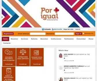 Porigualmas.org(Inclusión) Screenshot