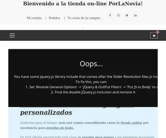 Porlanovia.es(Detalles de boda y regalos personalizados) Screenshot