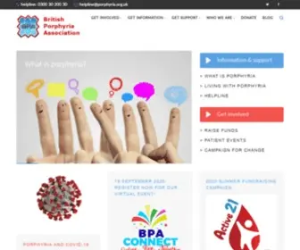 Porphyria.org.uk(British Porphyria Association) Screenshot