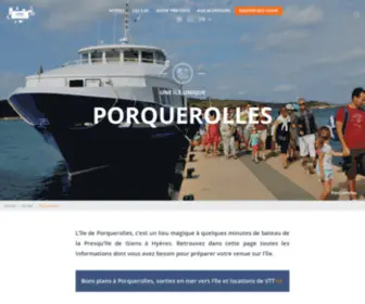 Porquerolles.com(Île de Porquerolles) Screenshot