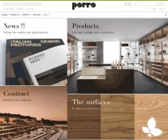 Porro.com(Porro S.p.A) Screenshot