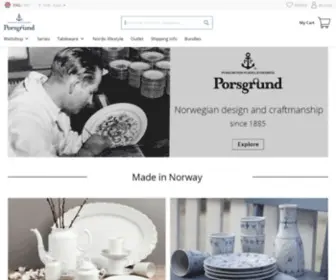 Porsgrund.com(Porselænfabrik) Screenshot