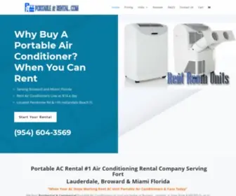 Portableacrental.com(#1 Portable AC Rental Company) Screenshot