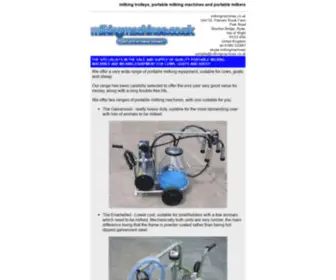 Portablemilkingmachines.co.uk(Portable milking machines and bucket milking equipment) Screenshot