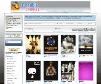 Portablethemes.com(Wallpapers and Themes for Apple iPhone) Screenshot