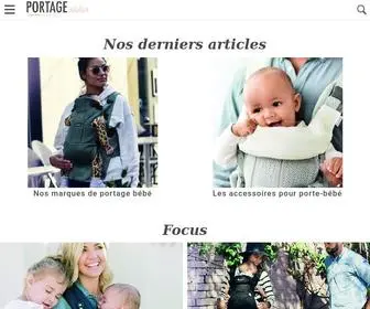 Portage-Addict.com(L'univers et l'art du portage de bébé) Screenshot