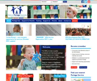 Portage.org.uk(National Portage Association) Screenshot