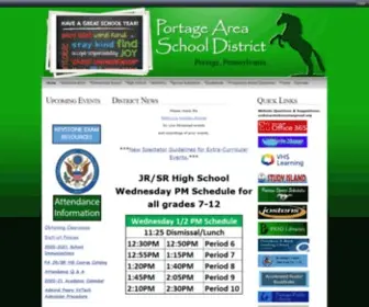 Portageareasd.org(Portage Area School District) Screenshot