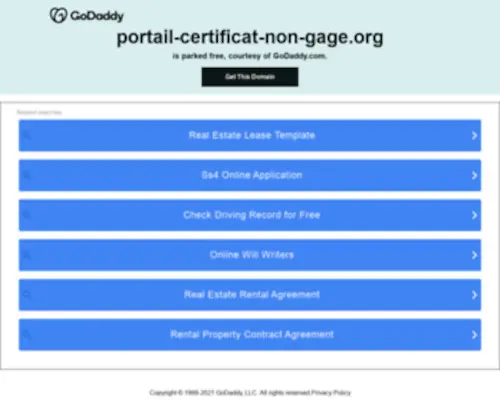 Portail-Certificat-Non-Gage.org(Portail Certificat Non Gage) Screenshot