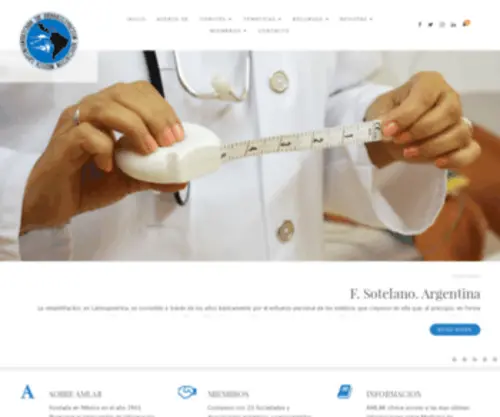 Portalamlar.org(Asociación médica latinoamericana de rehabilitación) Screenshot