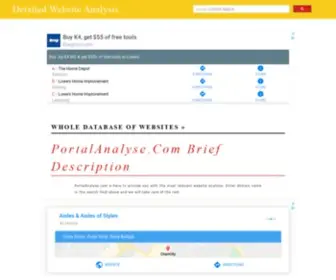 Portalanalyse.com(Website analysis and statistics) Screenshot