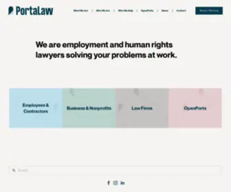 Portalaw.ca(Employment and Human Rights Lawyers in Vancouver) Screenshot