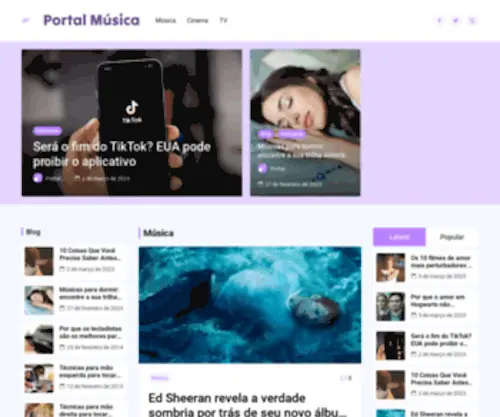 Portalmusica.com.br(Portal Música) Screenshot