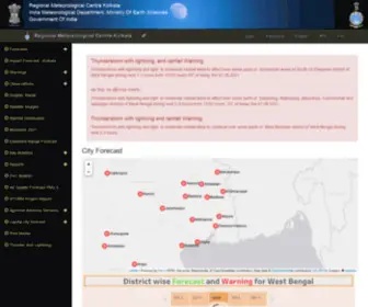 Portalrmck.gov.in(Regional Meteorological Centre Kolkata) Screenshot