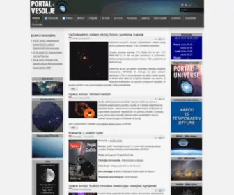 Portalvvesolje.si(Portal v vesolje) Screenshot