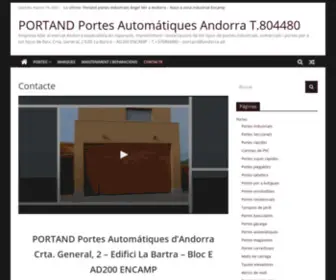 Portand.eu(PORTAND Portes Automátiques d'Andorra Crta) Screenshot