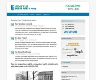 Portapottyrentalseattle.com(Same Day Porta Potty Rental in Seattle) Screenshot