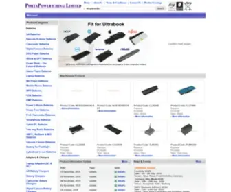 Portapower.com(Batteries for laptop computer) Screenshot