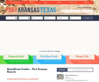 Portaransas-Texas.com(Port Aransas Vacation Condo Rentals & Resorts) Screenshot