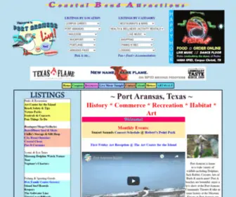 Portaransaslive.com(Port Aransas Texas Guide to Fun) Screenshot