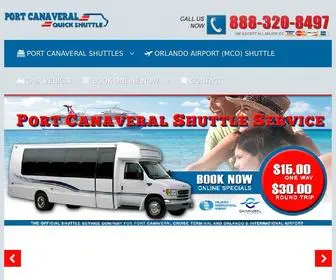 Portcanaveralquickshuttle.com(Shuttle Transportation To Port Canaveral) Screenshot