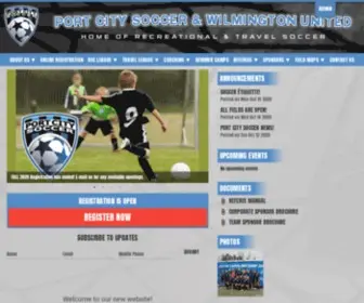 Portcitysoccer.org(Port city soccer & wufa) Screenshot