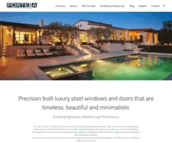 Portella.com(Portella Custom Steel Doors and Windows) Screenshot