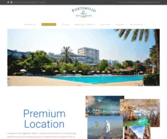 Portemilio.com(Portemilio Hotel and Resort) Screenshot