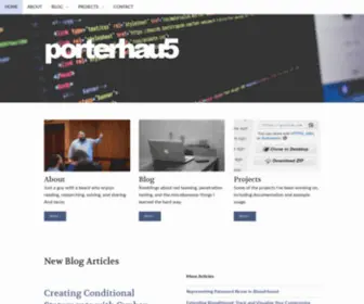 Porterhau5.com(A collection of infosec projects & blog) Screenshot