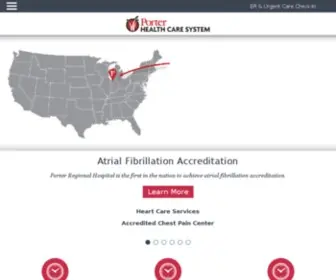 Porterhealth.com(Porter Health Care System) Screenshot