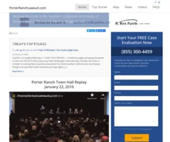 Porterranchlawsuit.com(Porter Ranch SoCalGas Well Blowout Lawsuits) Screenshot