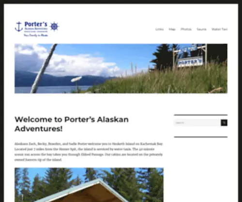 Portersak.com(Hesketh Island Cabins and Water Taxi in Kachemak Bay) Screenshot