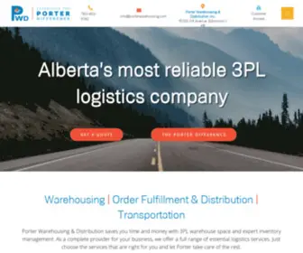 Porterwarehousing.com(3PL Logistics Company) Screenshot