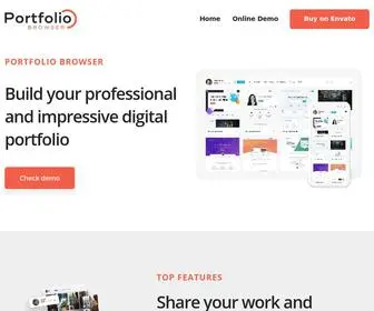 Portfoliobrowser.com(Build your professional and impressive digital portfolio) Screenshot