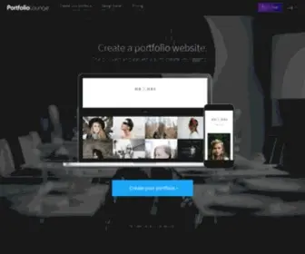 Portfoliolounge.com(Create an online portfolio) Screenshot