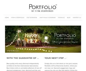 Portfoliooffinediamonds.com(Certified Diamond Engagement Rings at great prices) Screenshot