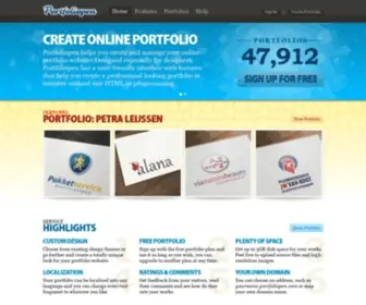 Portfoliopen.com(Create online portfolio) Screenshot